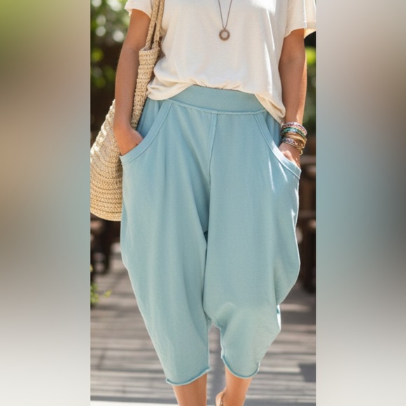 Free People Pants - Free people Sky Blue Capris